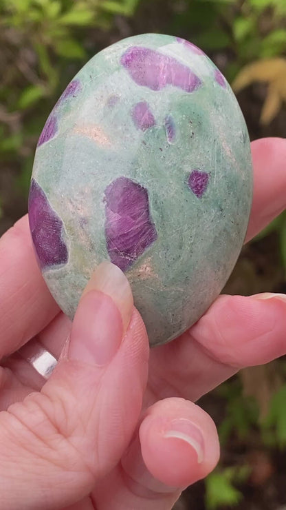 Ruby Fuchsite Palm Stone