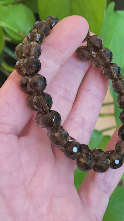 Faceted Smoky Quartz Bracelet