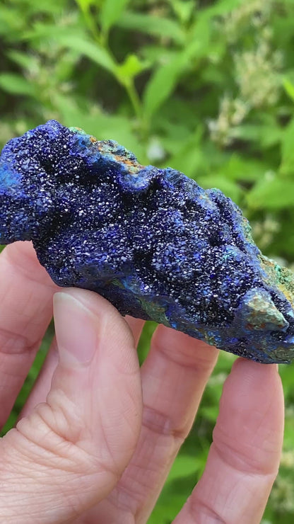 Azurite with Malachite