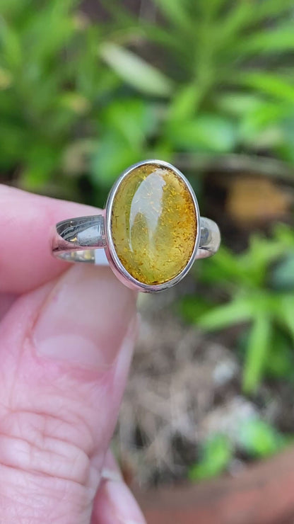 Baltic Amber RIng, Size 7.5