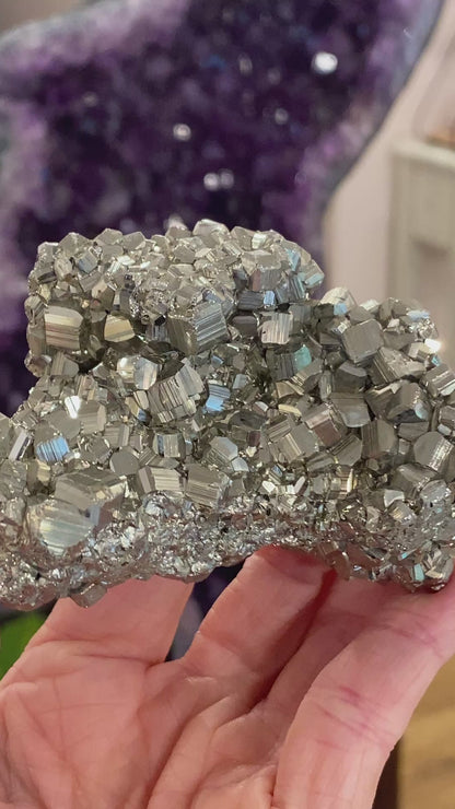Pyrite, Pyritohedron Cluster, Peru