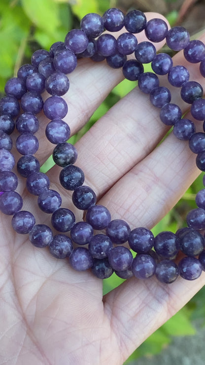 Lepidolite Bracelet, 6mm