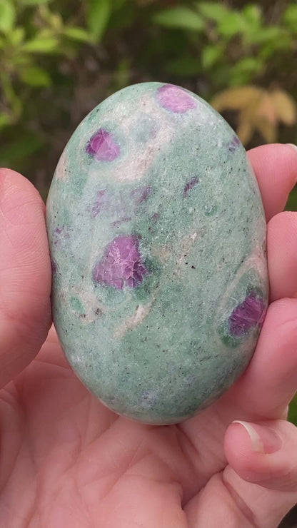Ruby Fuchsite Palm Stone