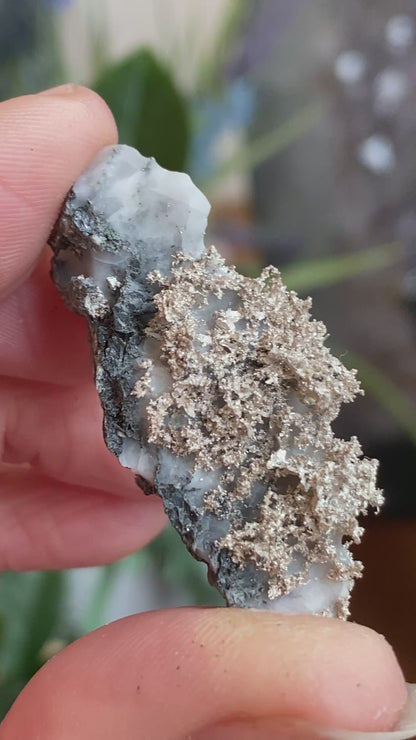 Native Silver on Calcite, Zgounder Morocco