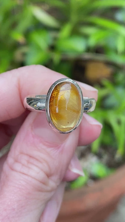 Baltic Amber RIng, Size 7.5