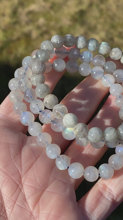 Flashy Labradorite Bracelet, 7mm