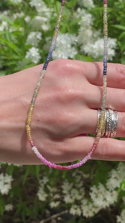 Multi-Colored Sapphire Necklace