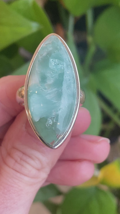 Garnierite, Green Moonstone Ring, Size 6.5