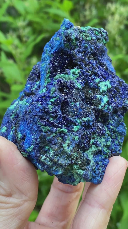 Azurite with Malachite