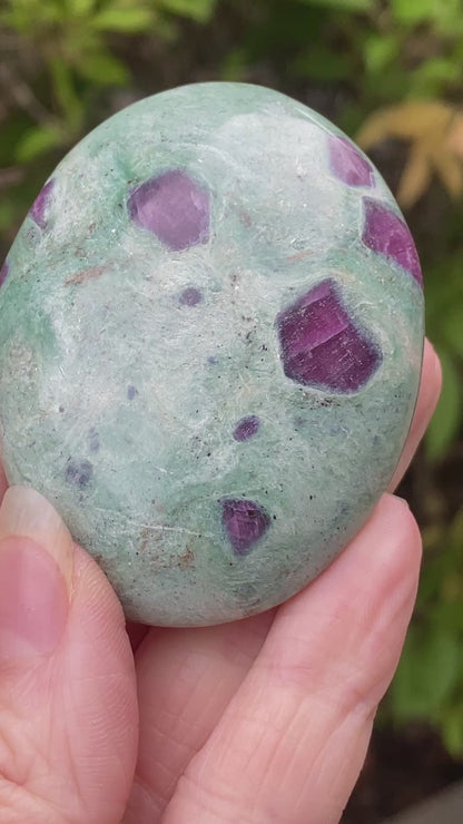 Ruby Fuchsite Palm Stone