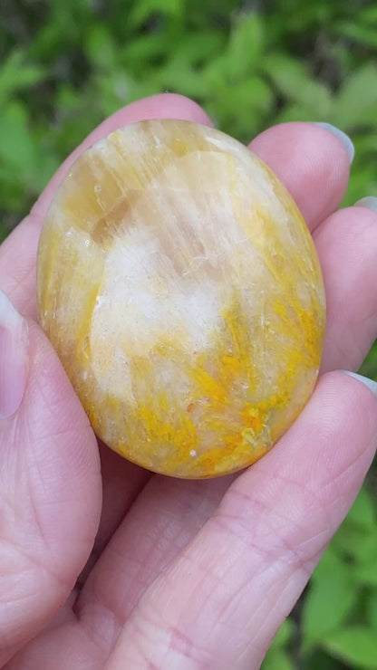 Bumblebee Jasper Palm Stone