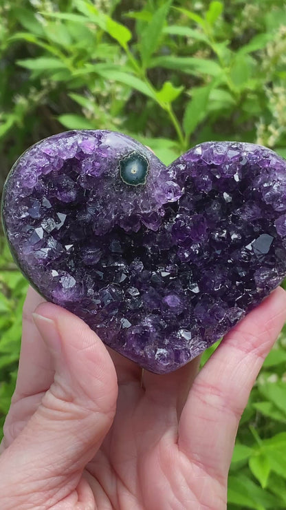 Amethyst Geode Heart, Exact Shown