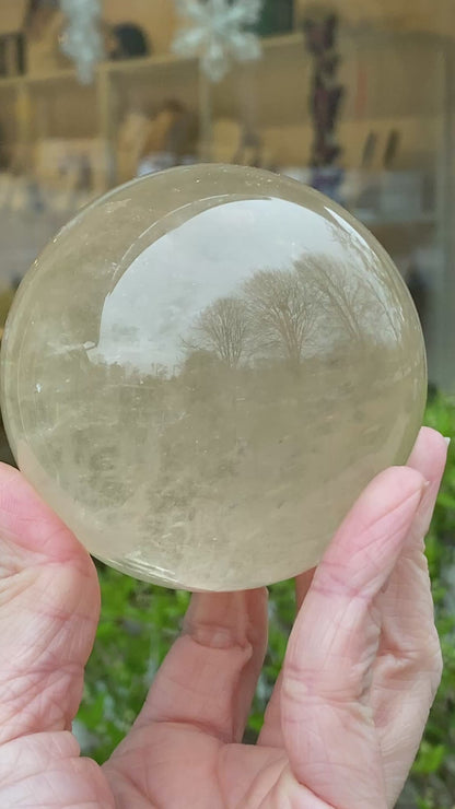Natural Citrine Sphere, 3in, old stock