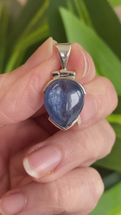 Blue Kyanite Pendant, .925 Sterling Silver