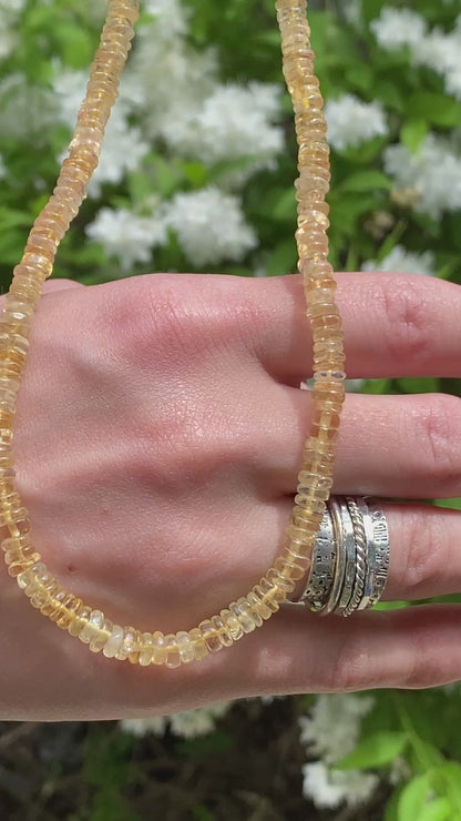 Natural Citrine Crystal Necklace