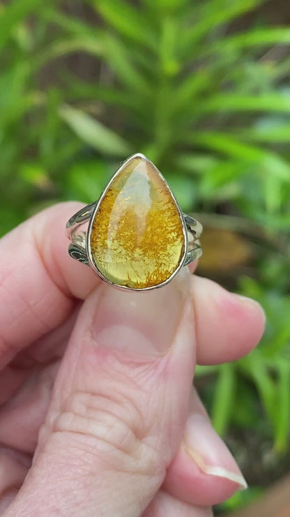 Baltic Amber RIng, Size 5