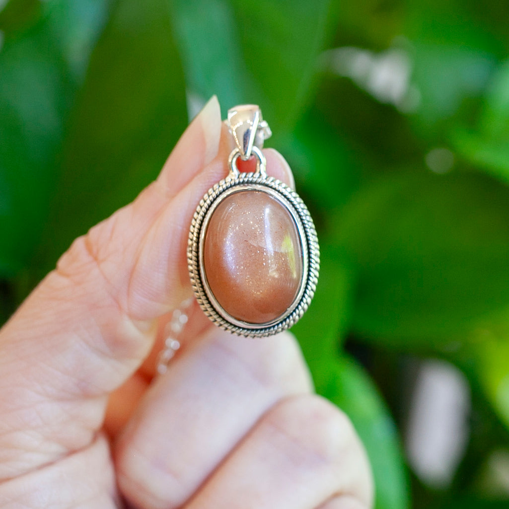 Mystic Peach Moonstone Necklace - Dee Berkley Jewelry