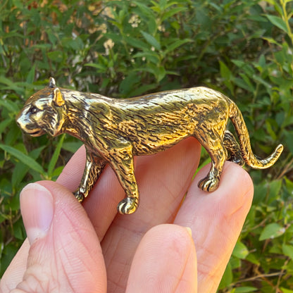 Tiger Figurine, Solid Brass Spirit Animal