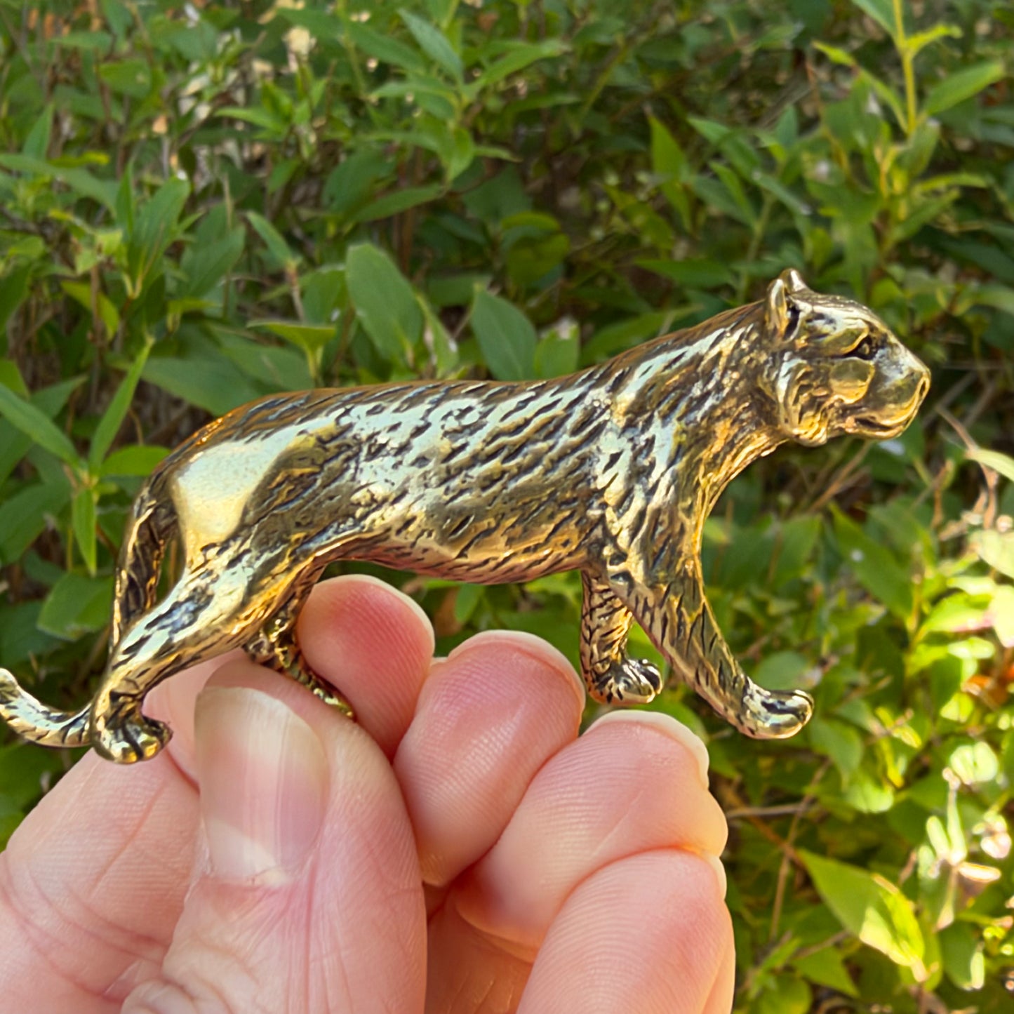Tiger Figurine, Solid Brass Spirit Animal