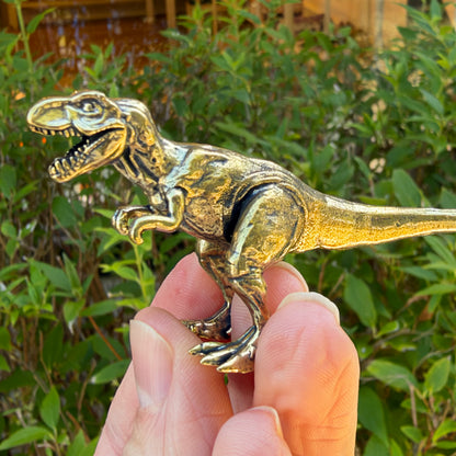 T-Rex Figurine, Solid Brass Spirit Animal