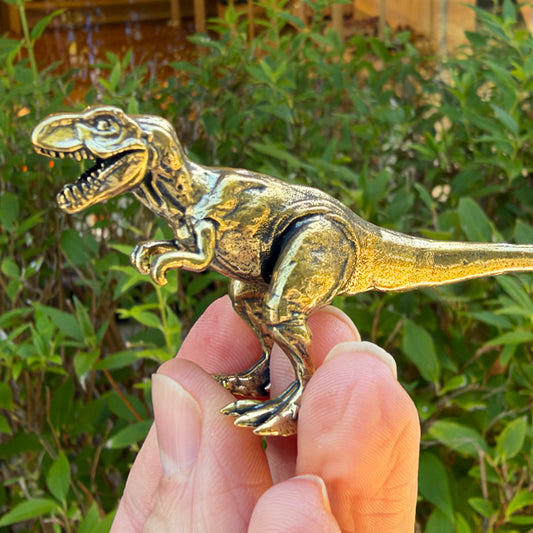 T-Rex Figurine, Solid Brass Spirit Animal