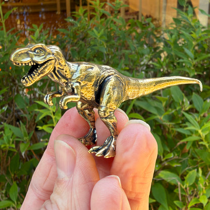 T-Rex Figurine, Solid Brass Spirit Animal
