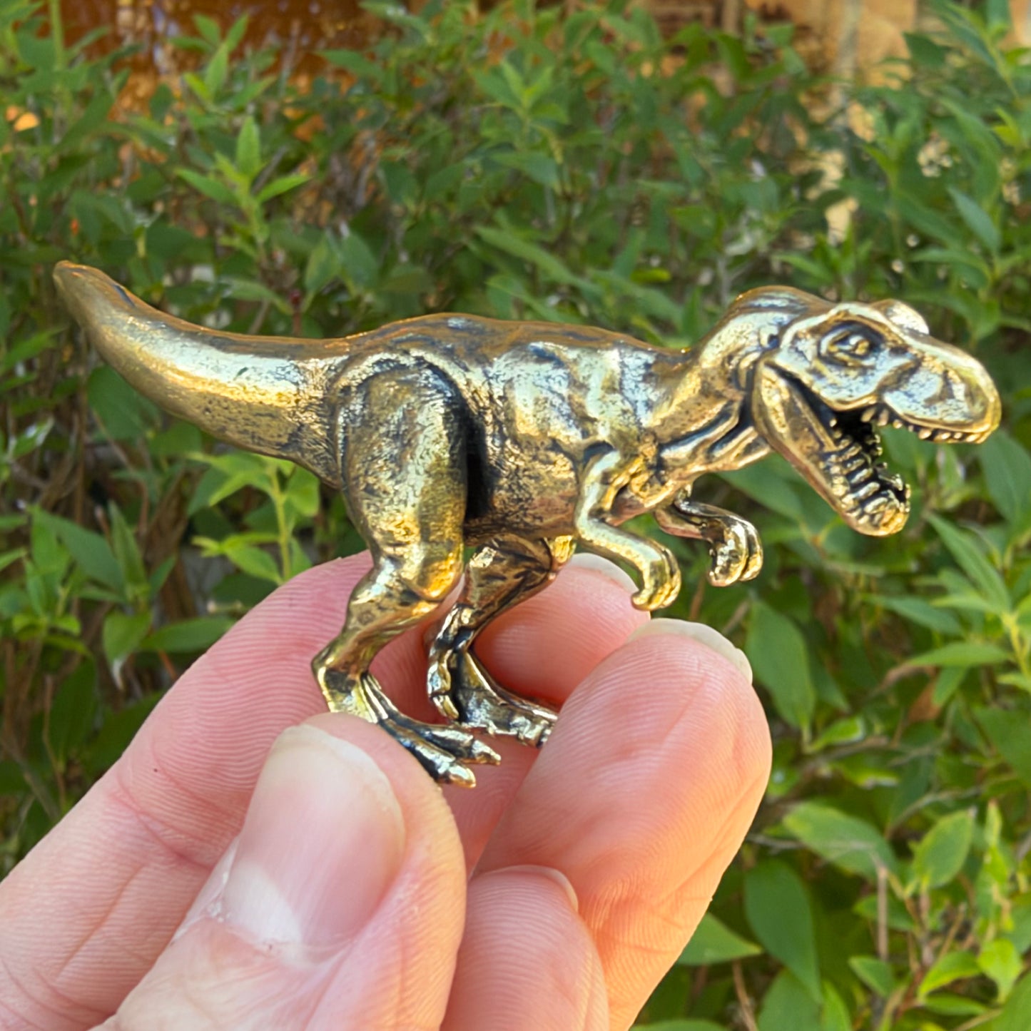 T-Rex Figurine, Solid Brass Spirit Animal