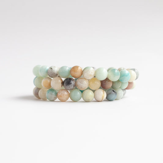 Amazonite Bead Bracelet, 8mm