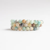 Amazonite Bead Bracelet, 8mm