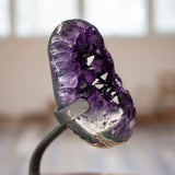 Uruguay Amethyst Crystal With Iron Stand, High Grade Amethyst