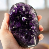 Uruguay Amethyst Crystal With Iron Stand, High Grade Amethyst