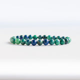 Malachite Azurite Bracelet, 6mm Bead