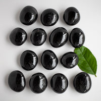 Black Tourmaline Pebble, Large Palm Stone