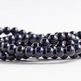 Blue Goldstone Bracelet, 6mm (Glass)