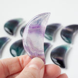 Fluorite Moon, Rainbow or Lavender Color