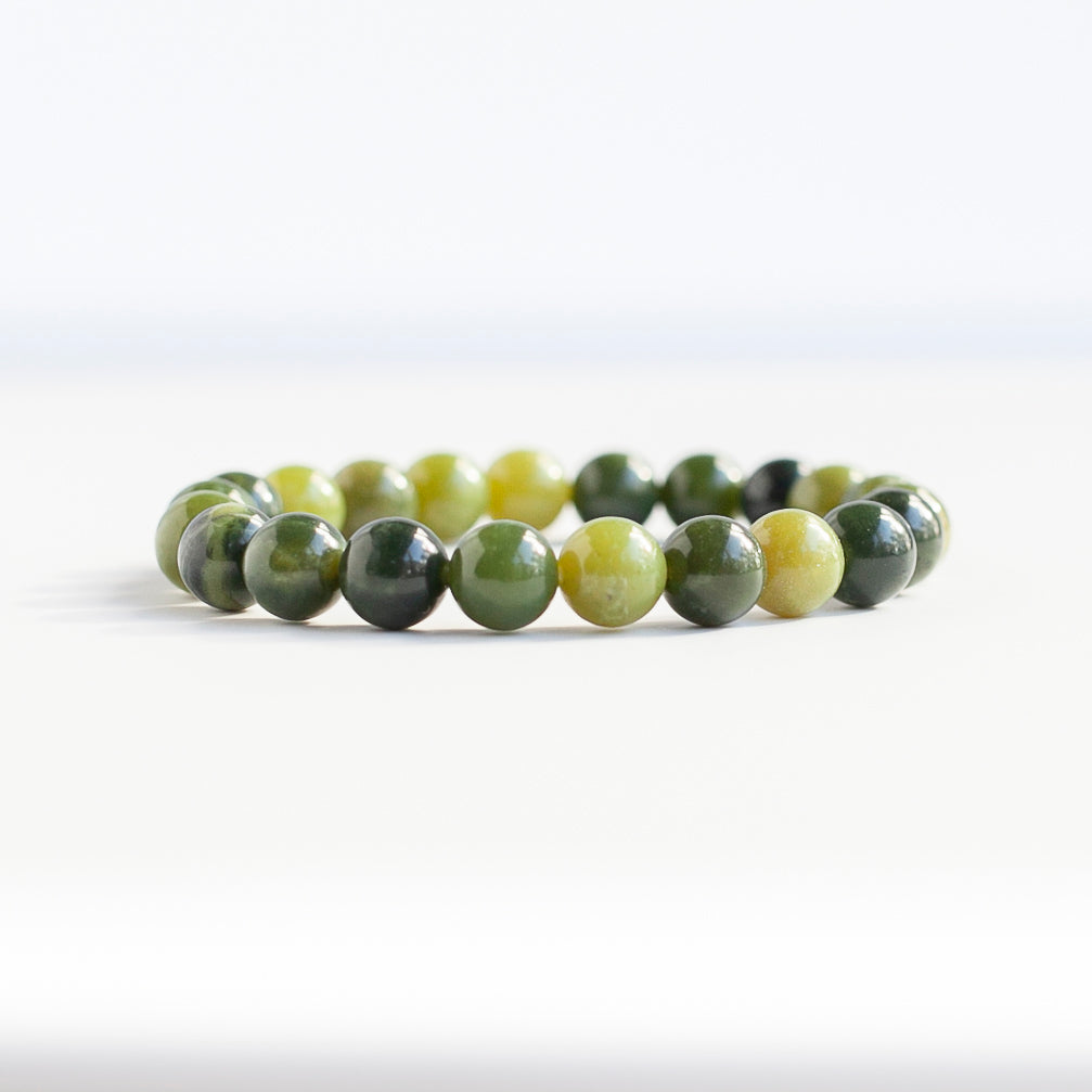 Nephrite Jade Bracelet, 8mm Bead