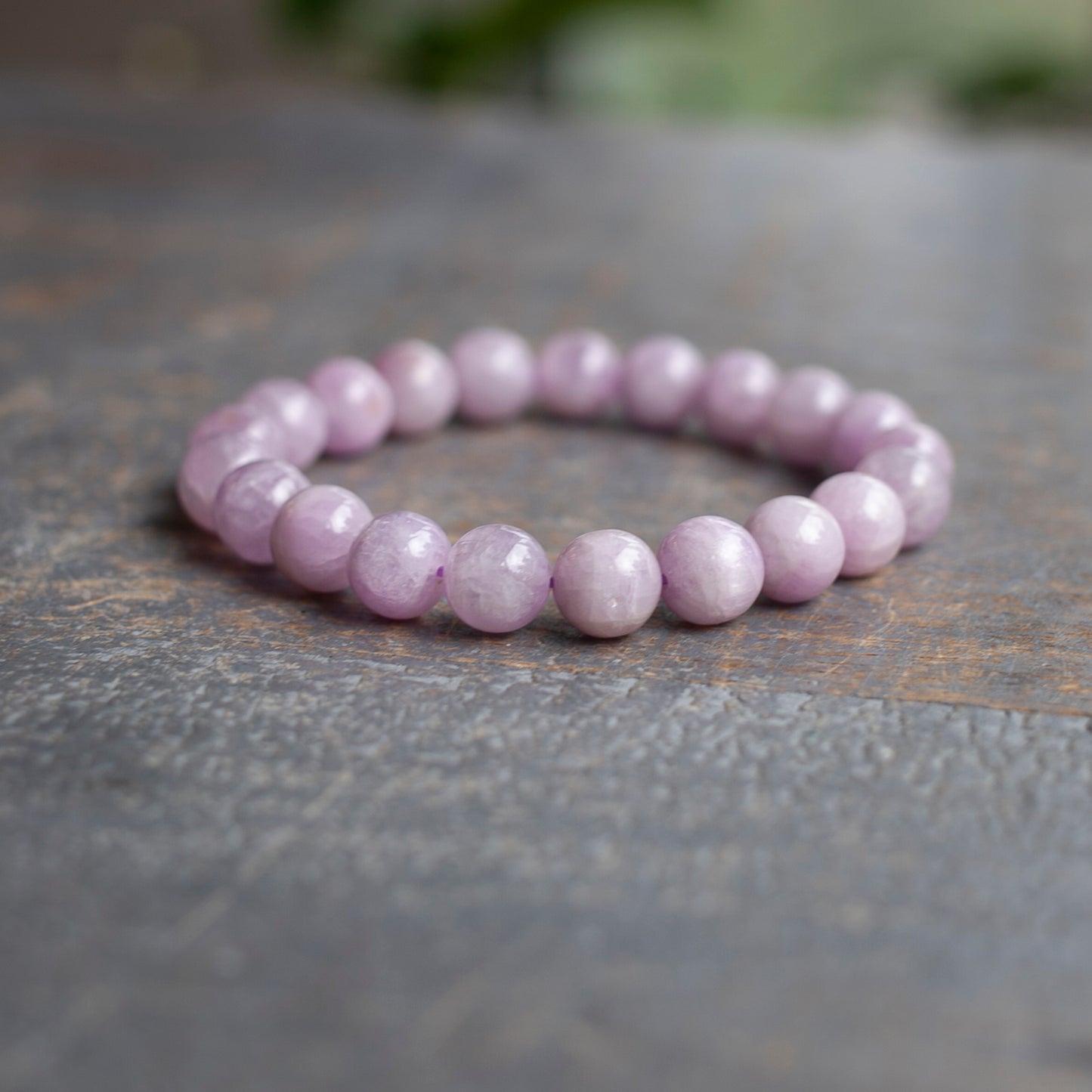 Premium Kunzite Bead Bracelet , 8mm