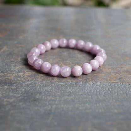 Premium Kunzite Bead Bracelet , 8mm