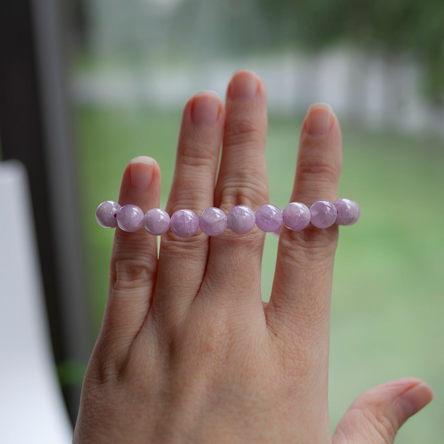 Premium Kunzite Bead Bracelet , 8mm