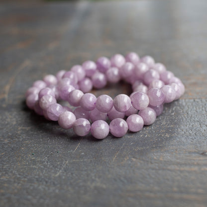 Premium Kunzite Bead Bracelet , 8mm