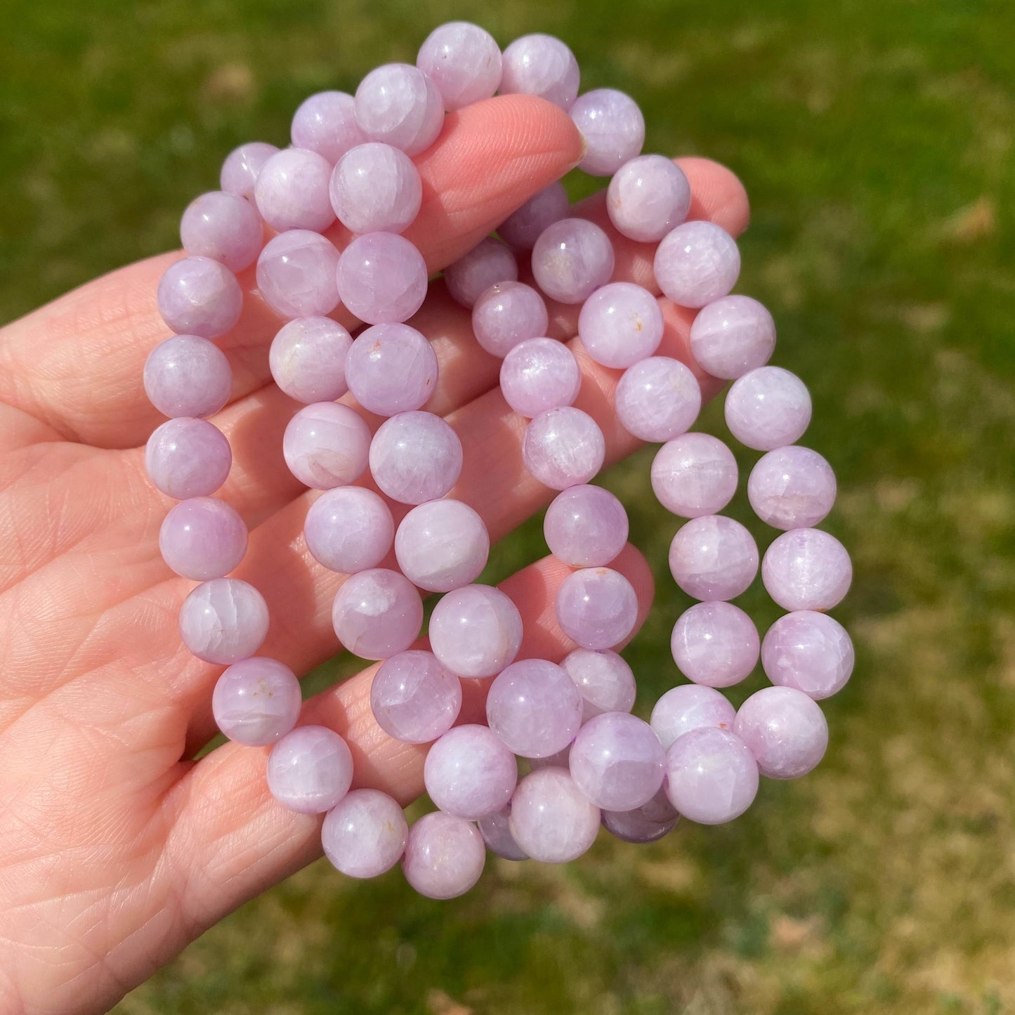 Premium Kunzite Bead Bracelet , 8mm