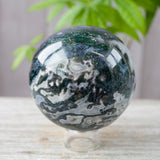 Extra Large Moss Agate Sphere, 4.5lb!