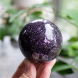 Lepidolite Sphere, Deep Purple