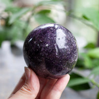 Lepidolite Sphere, Deep Purple