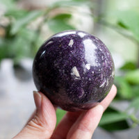 Lepidolite Sphere, Deep Purple