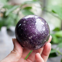 Lepidolite Sphere, Deep Purple