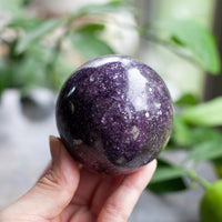 Lepidolite Sphere, Deep Purple