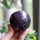 Lepidolite Sphere, Deep Purple