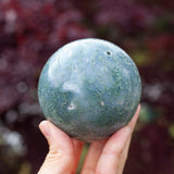 Moss Agate Sphere, 2.8in