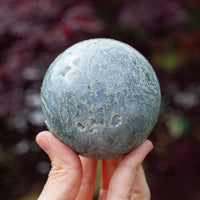Moss Agate Sphere, 2.8in